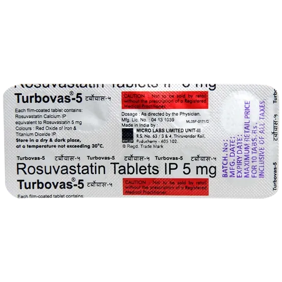 turbovas 5mg tablet 10's